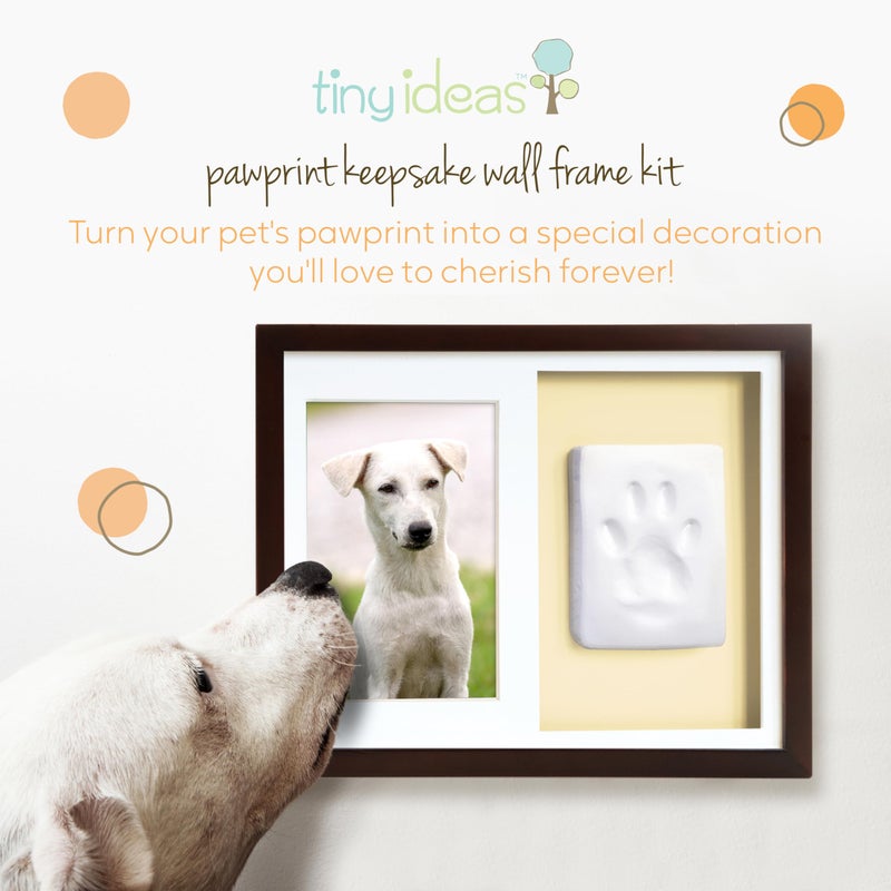 Tiny Ideas Paw Print Keepsake Impression Kit, No Mess Pet Clay Paw Print Mold for Dog and Cat, Ideal Personalized Gift or Memorial Frame for Pet Parents - Image 2